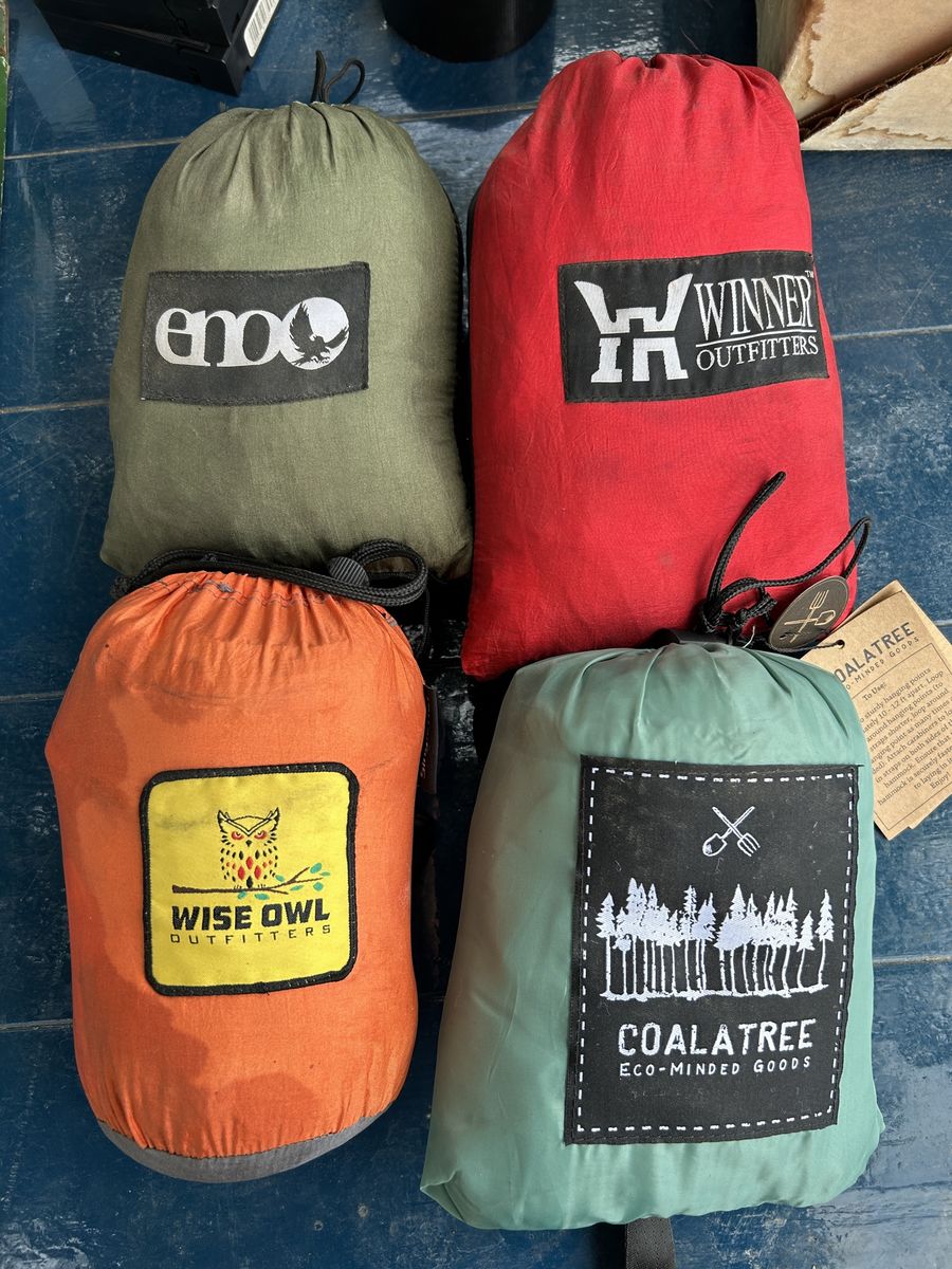 Lot of 4 Camping Hammocks - ENO, Coalatree, Wise Owl Outfitters, Winner Outfitters