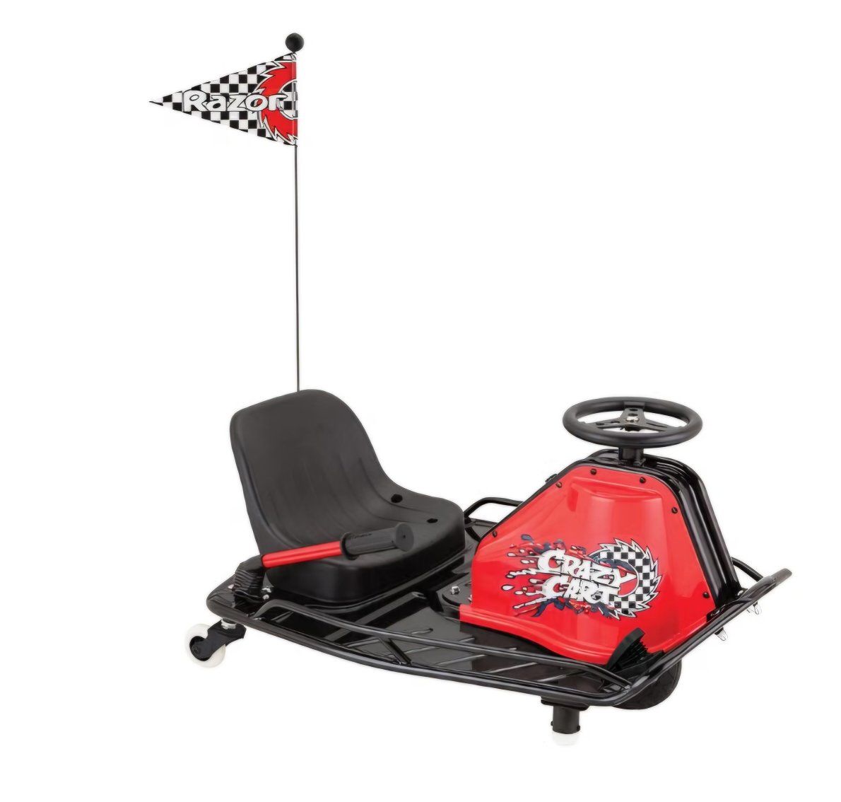 Razor Crazy Cart Sport - 24V Electric Drifting Go Kart, Variable Speed, Up to 12 mph, Up to 40 Minutes of Continuous Use, Drift