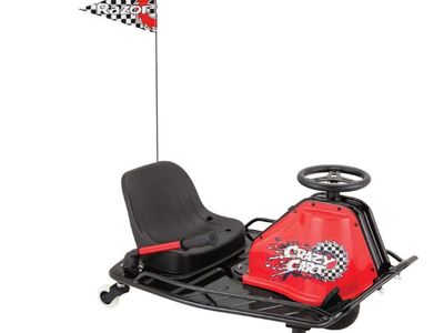 Razor Crazy Cart Sport - 24V Electric Drifting Go Kart, Variable Speed, Up to 12 mph, Up to 40 Minutes of Continuous Use, Drift