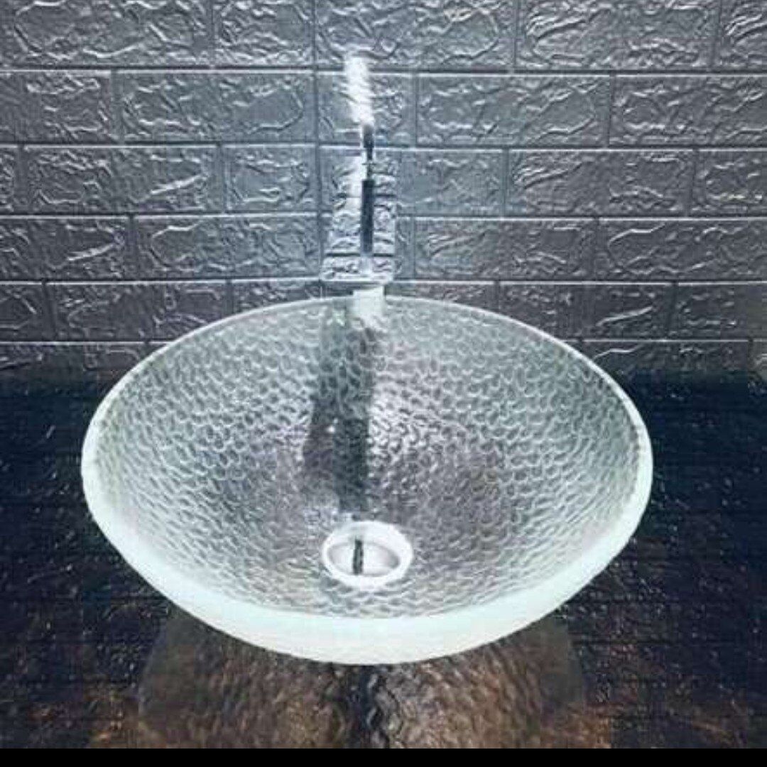 new above counter glass sink