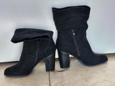 Style&Co Saraa Womens Slouch Mid Shaft Boots Black