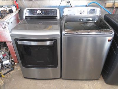 LG mega capacity washer with Samsung mega capacity electric dryer