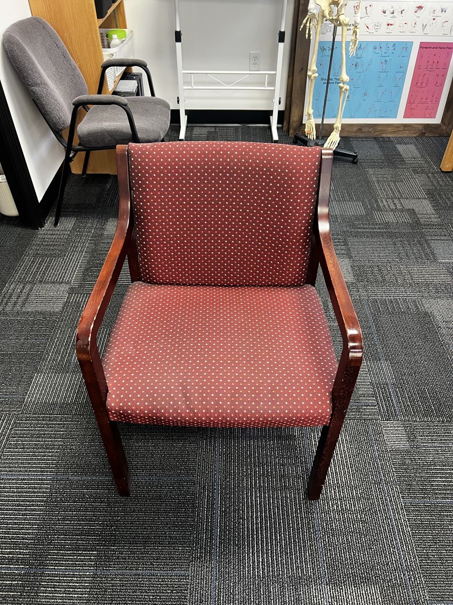 Maroon Waiting Room Accent Chair