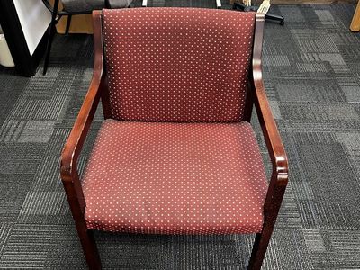 Maroon Waiting Room Accent Chair