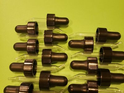 Glass Droppers for 5 ml or 2 drams bottles - NEW - Qty 14 - Great for doTERRA