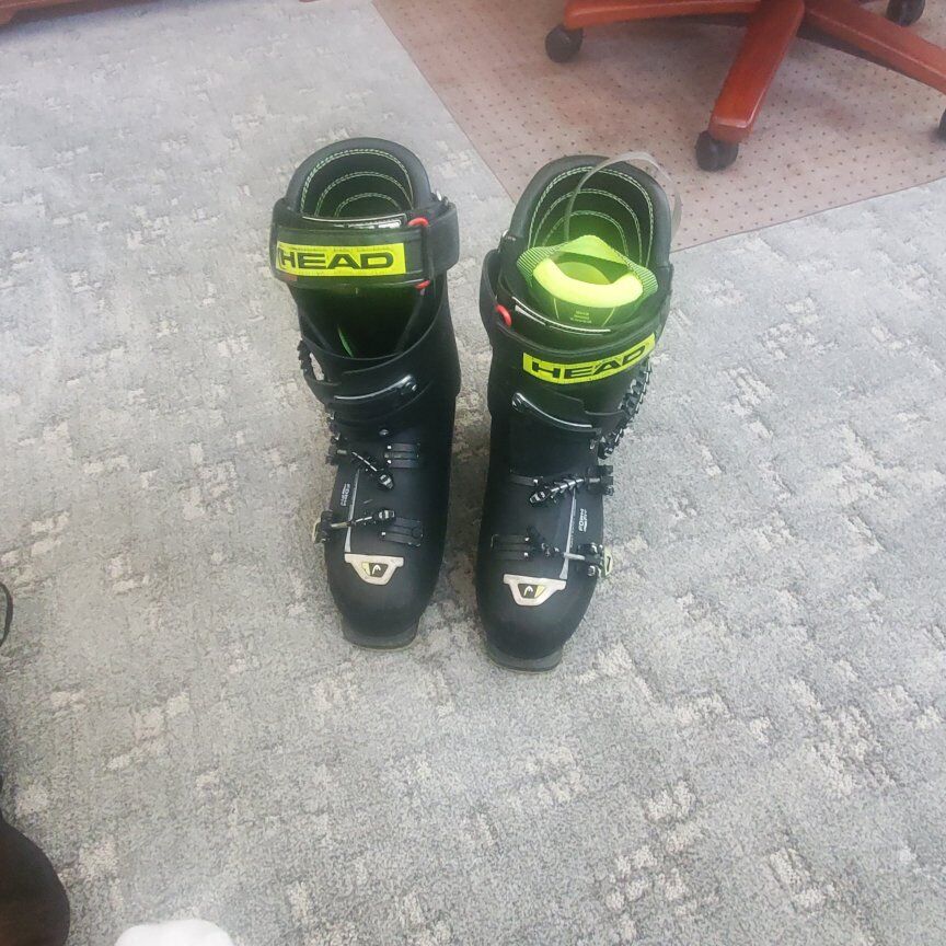 Ski boots and  bags