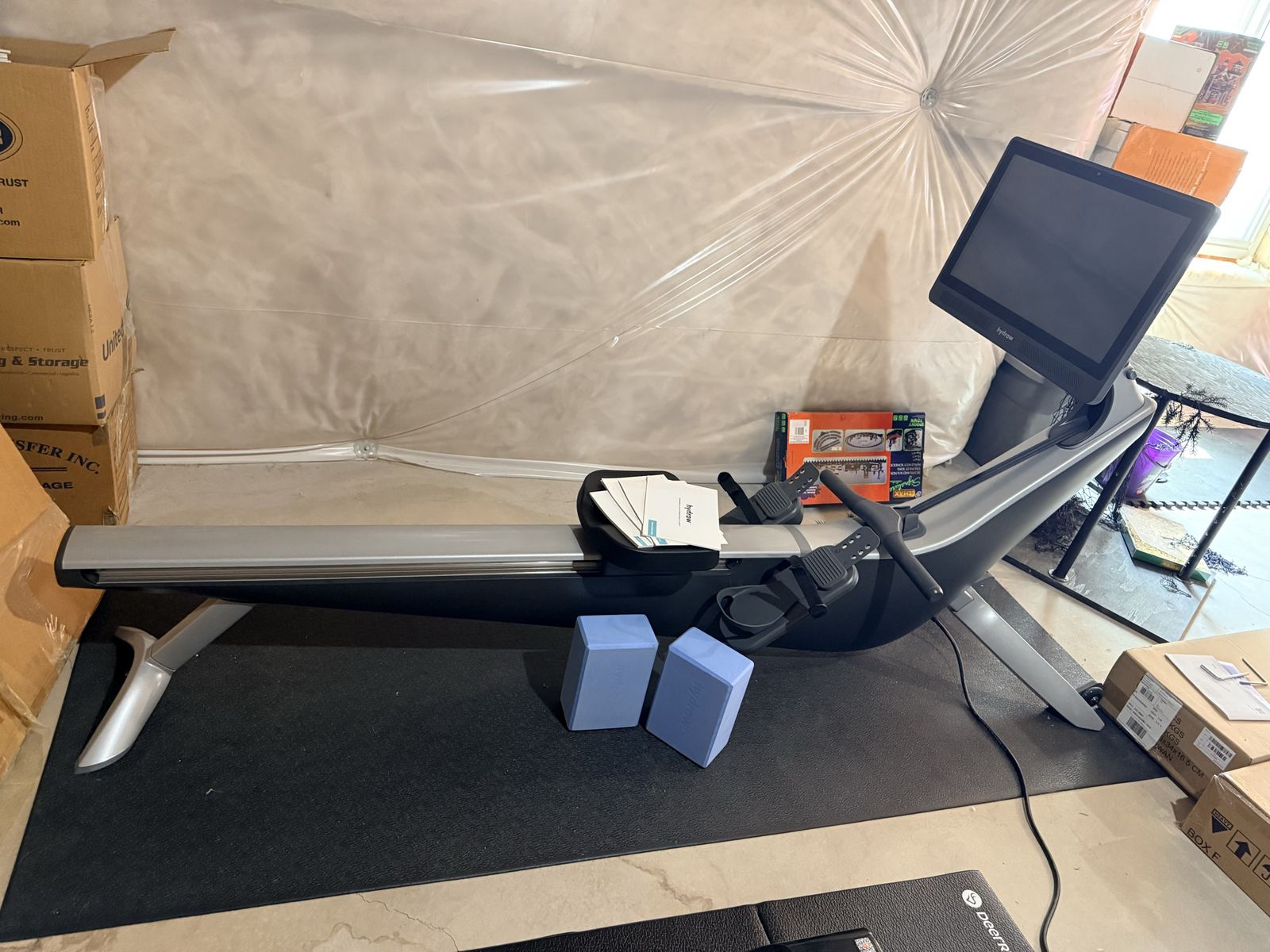 Hydrow Connected Rower Exercise Machine with HD Touchscreen & Accessories