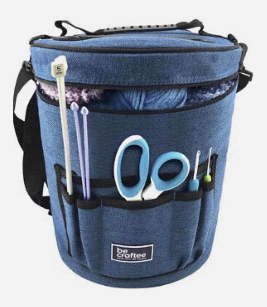 BeCraftee XL Crochet Yarn Bag Craft Organizer