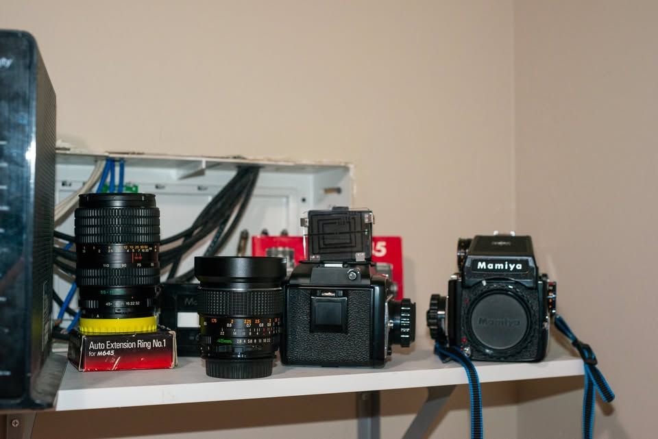 Two medium format cameras