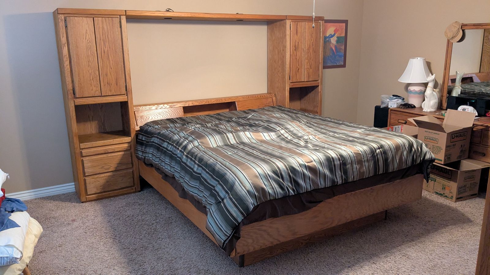 California King Oak Bedroom Set
