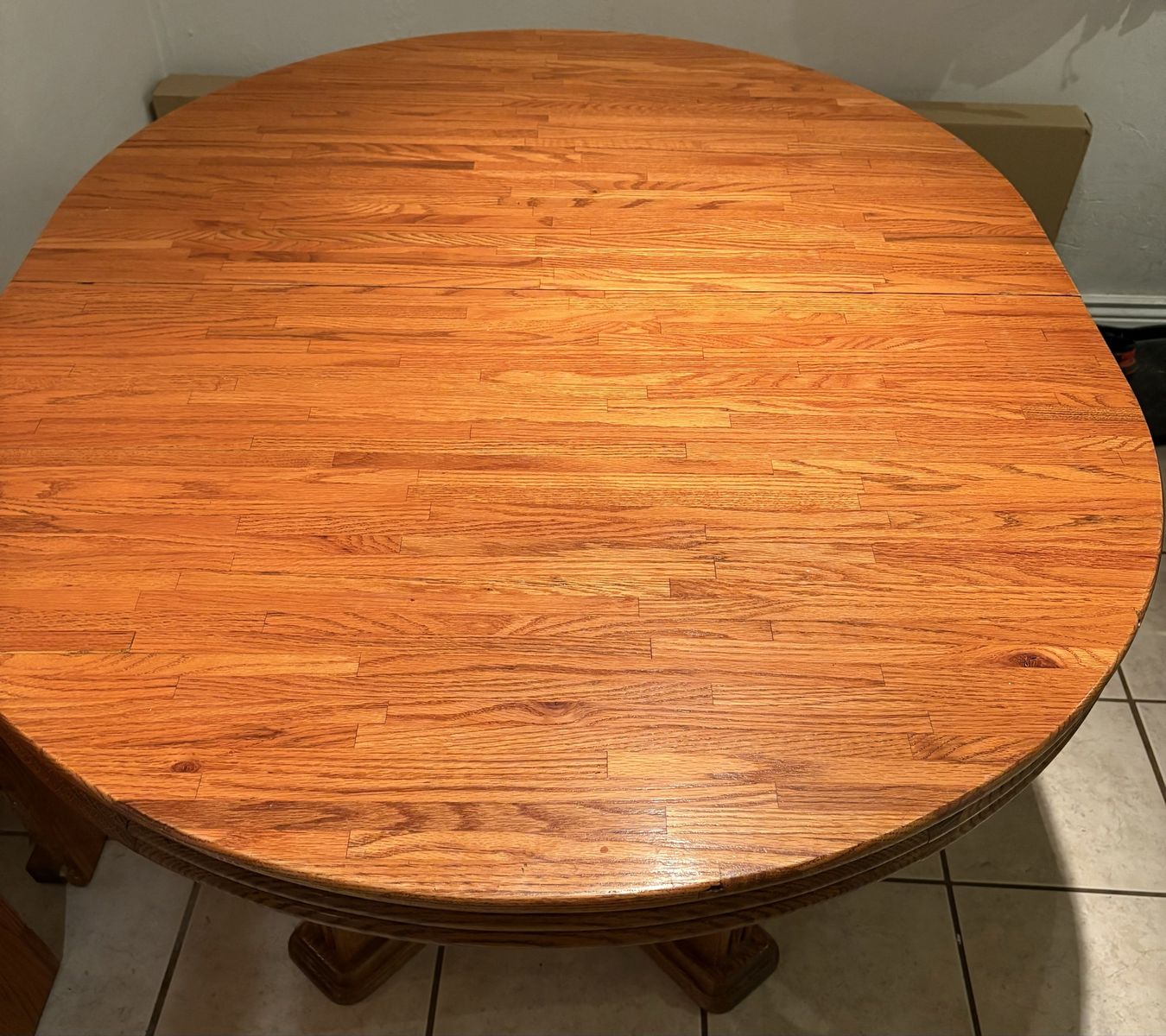 Solid Wood Oval Extension Dining Table with Two Removable Leaves