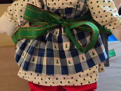 Vintage Raggedy Ann Style Rag Doll with 6 Outfits & Bloomers