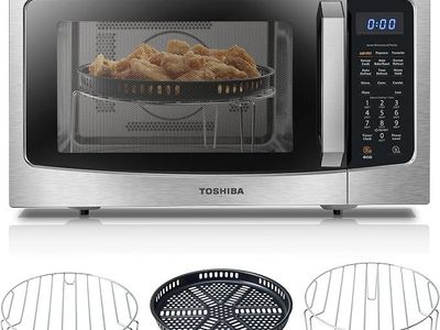 Toshiba Air Fryer Combo 4-in-1 Countertop Microwave Oven, Smart Sensor, Convection, Mute Function.