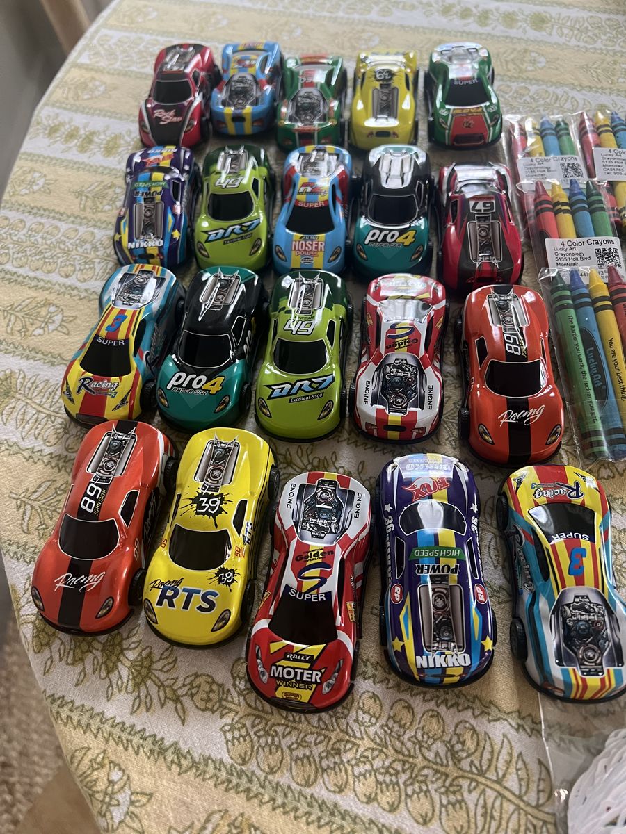 LOT Of CAR Themed birthday Party Favors