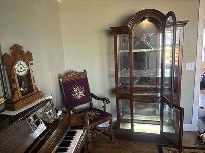 Solid Cherrywood Curio Display Cabinet