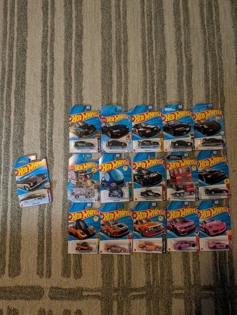 Hot Wheels 2023 Mainline & Fast & Furious Assortment - 21 Carded Diecast Cars, New/Unopened