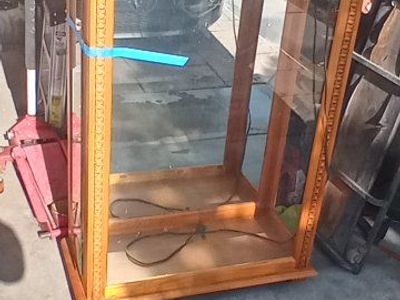 Elegant Wooden Curio Cabinet with Glass