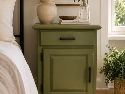 Modern Organic Olive Green Nightstand