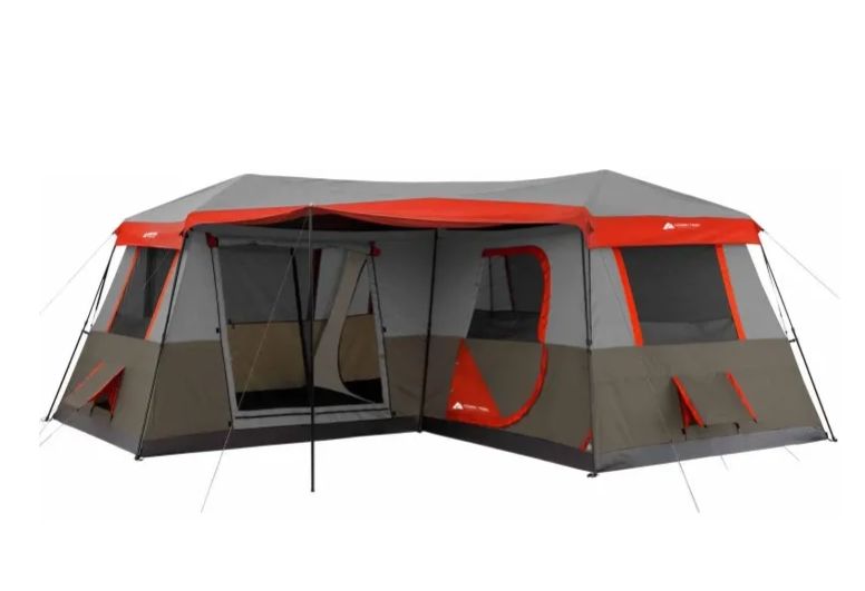 Ozark Trail 16' x 16' 12-Person 3-Room Instant Cabin Tent 