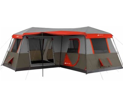 Ozark Trail 16' x 16' 12-Person 3-Room Instant Cabin Tent