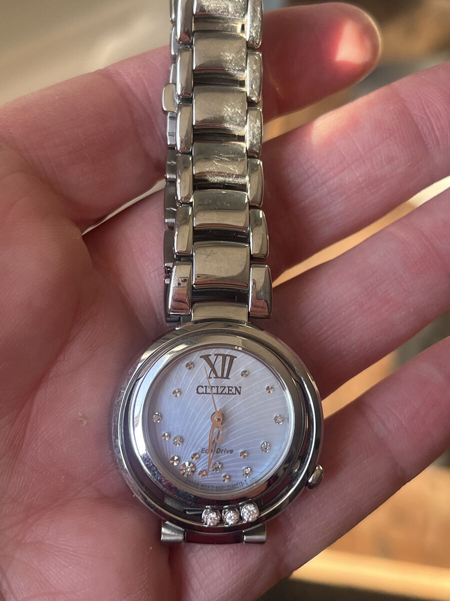 Citizen L Sunrise Diamond Accent Blue Mother of Pearl Dial Women's Wristwatch