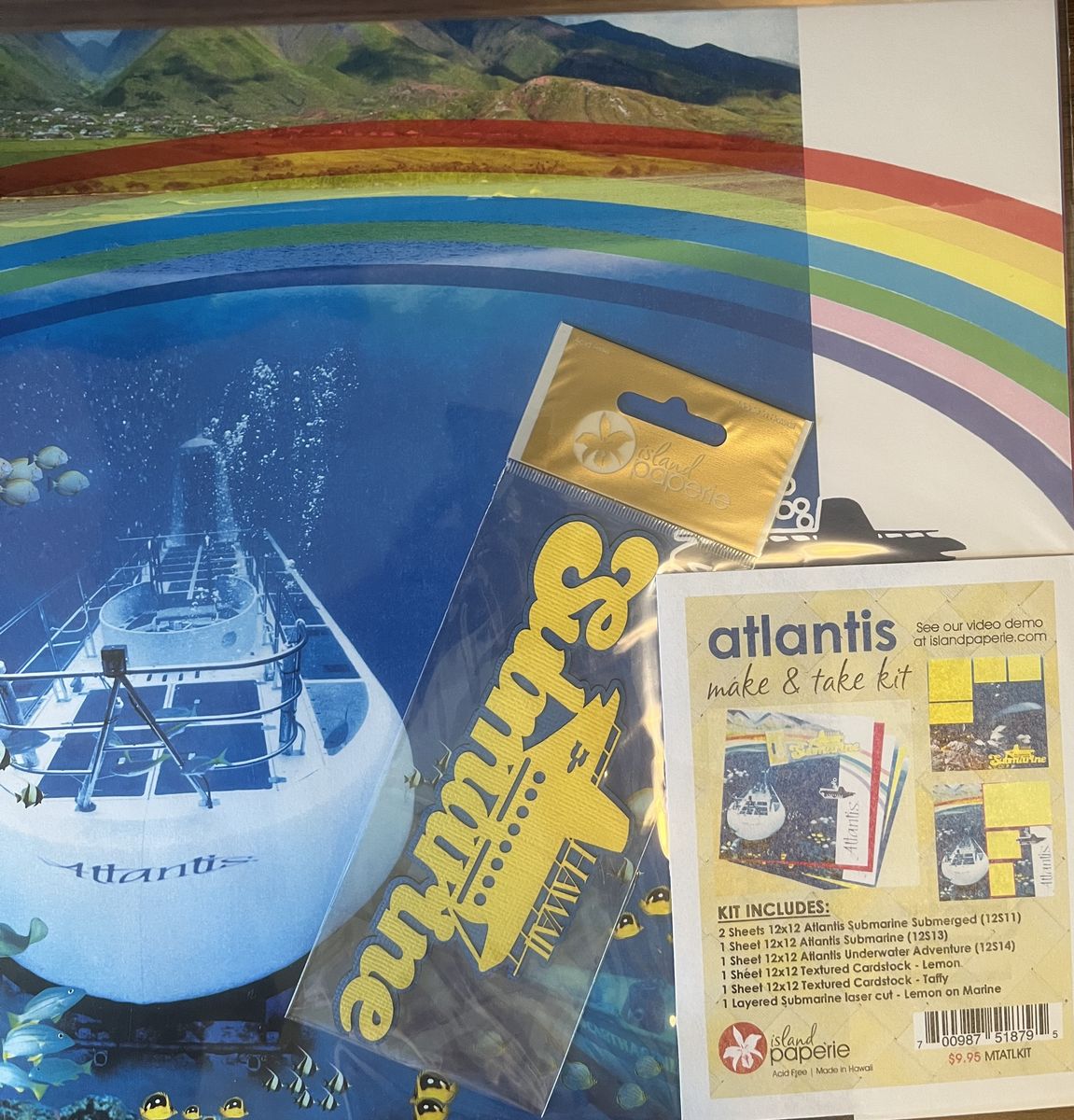 12” x 12” Scrapbook Page Kit – Hawaii Atlantis Submarine Kit