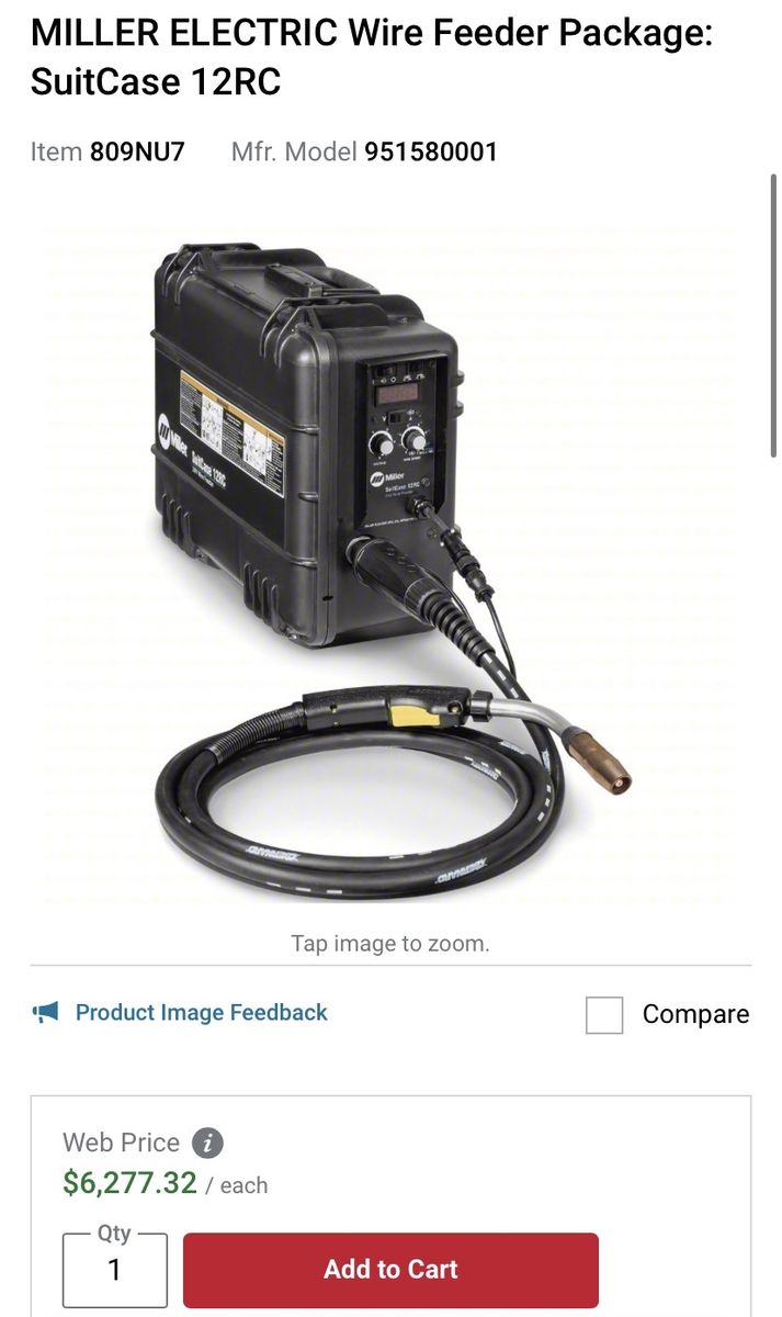 Miller SuitCase 12RC Welder