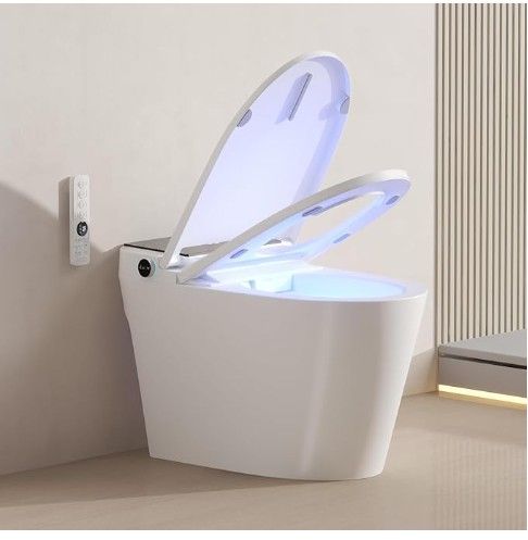 Smart Toilet with Bidet Built In, Heated Seat & Dual Auto Flush