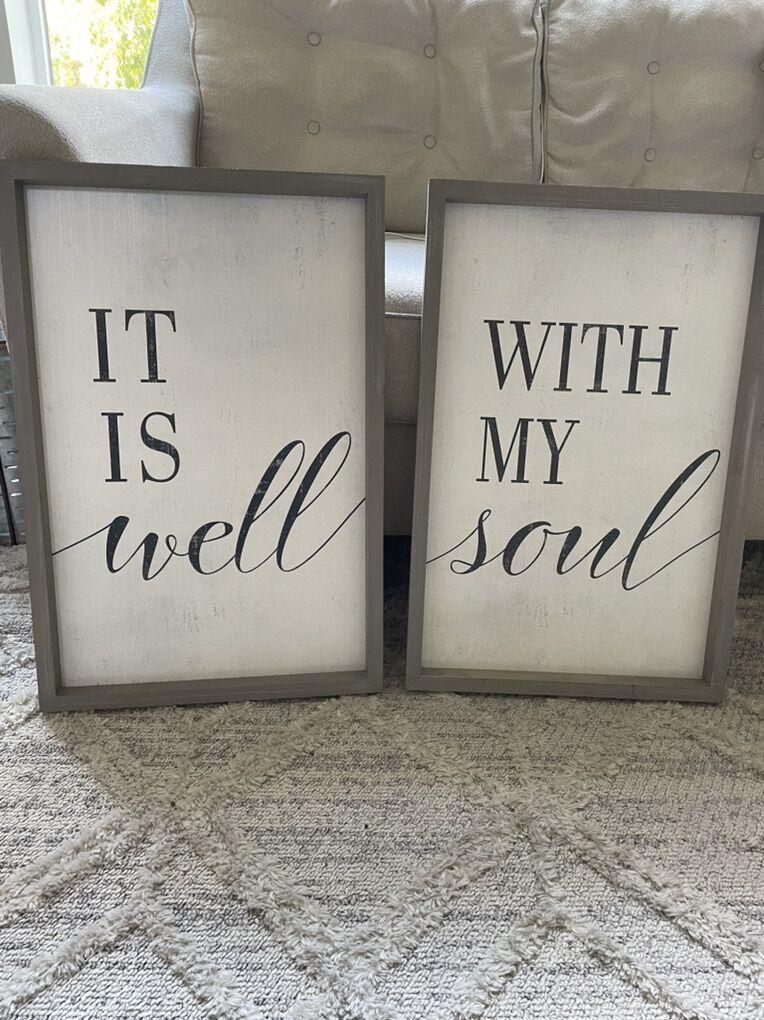 It is well with my soul wall art 2 Pieces