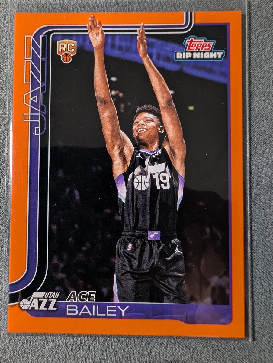 Ace Bailey Topps Rip Night [Orange] #BK25 UTAH JAZZ