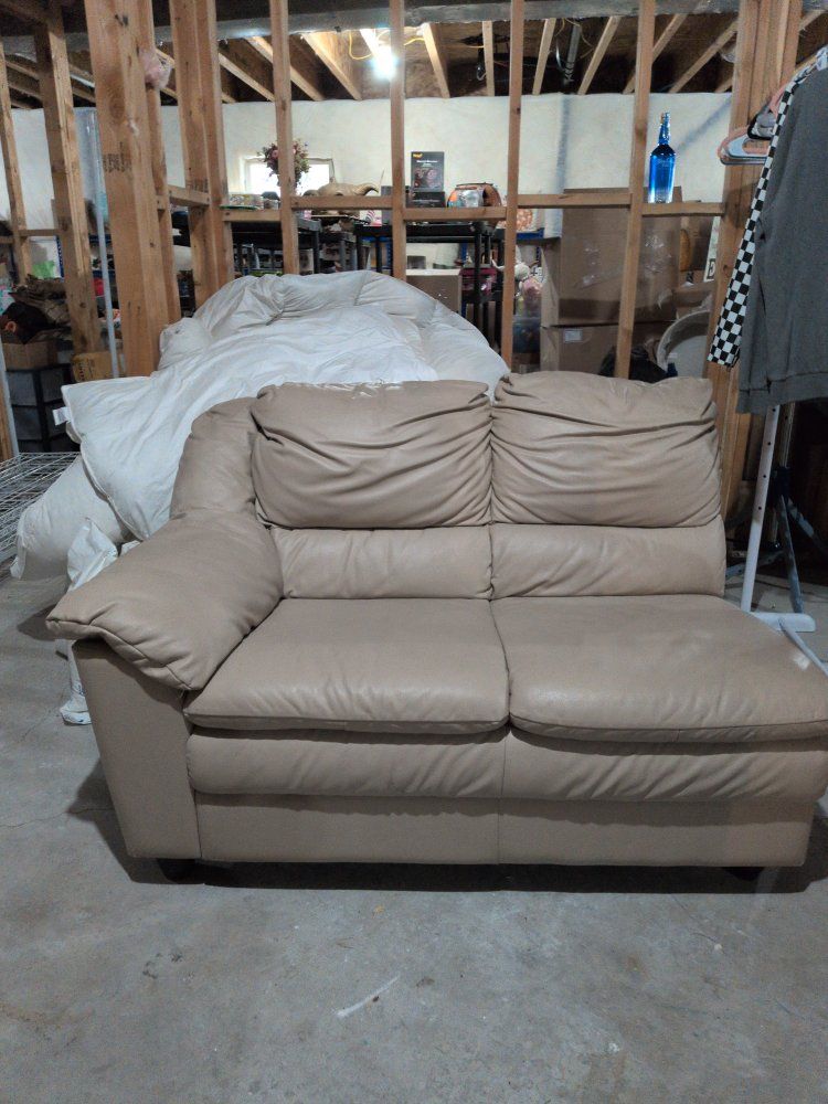 beige three-piece leather count