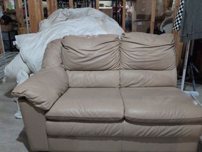 beige three-piece leather count