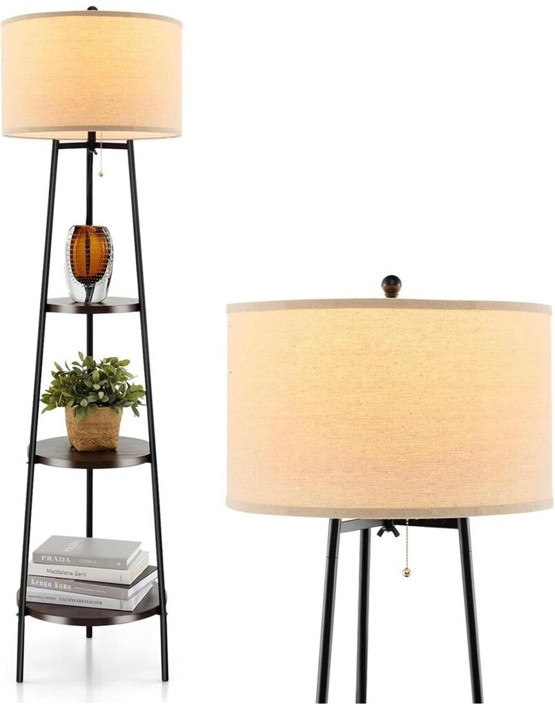 Tangkula Shelf Floor Lamp