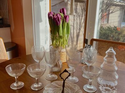 Mixed Vintage Stemware & Crystal Glassware Lot