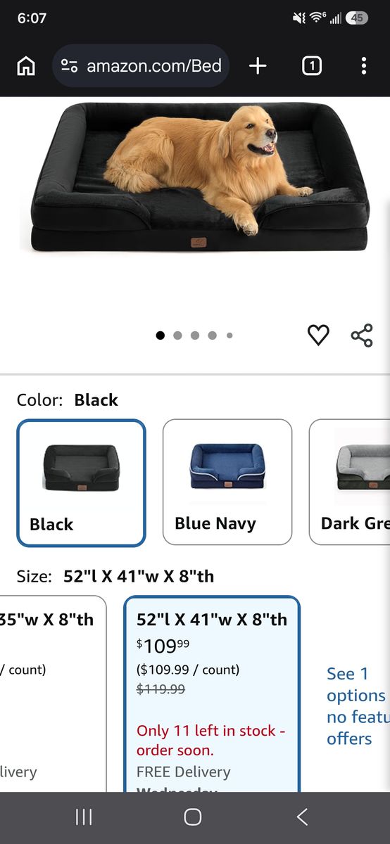 Black XXL Dog Bed