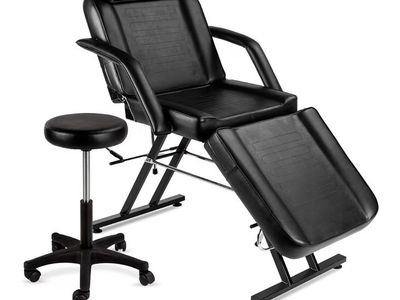 Black Adjustable Massage Facial Bed Chair