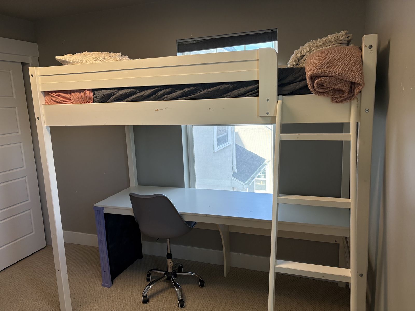 Kids Loft Bunk Bed with Desk Underneath