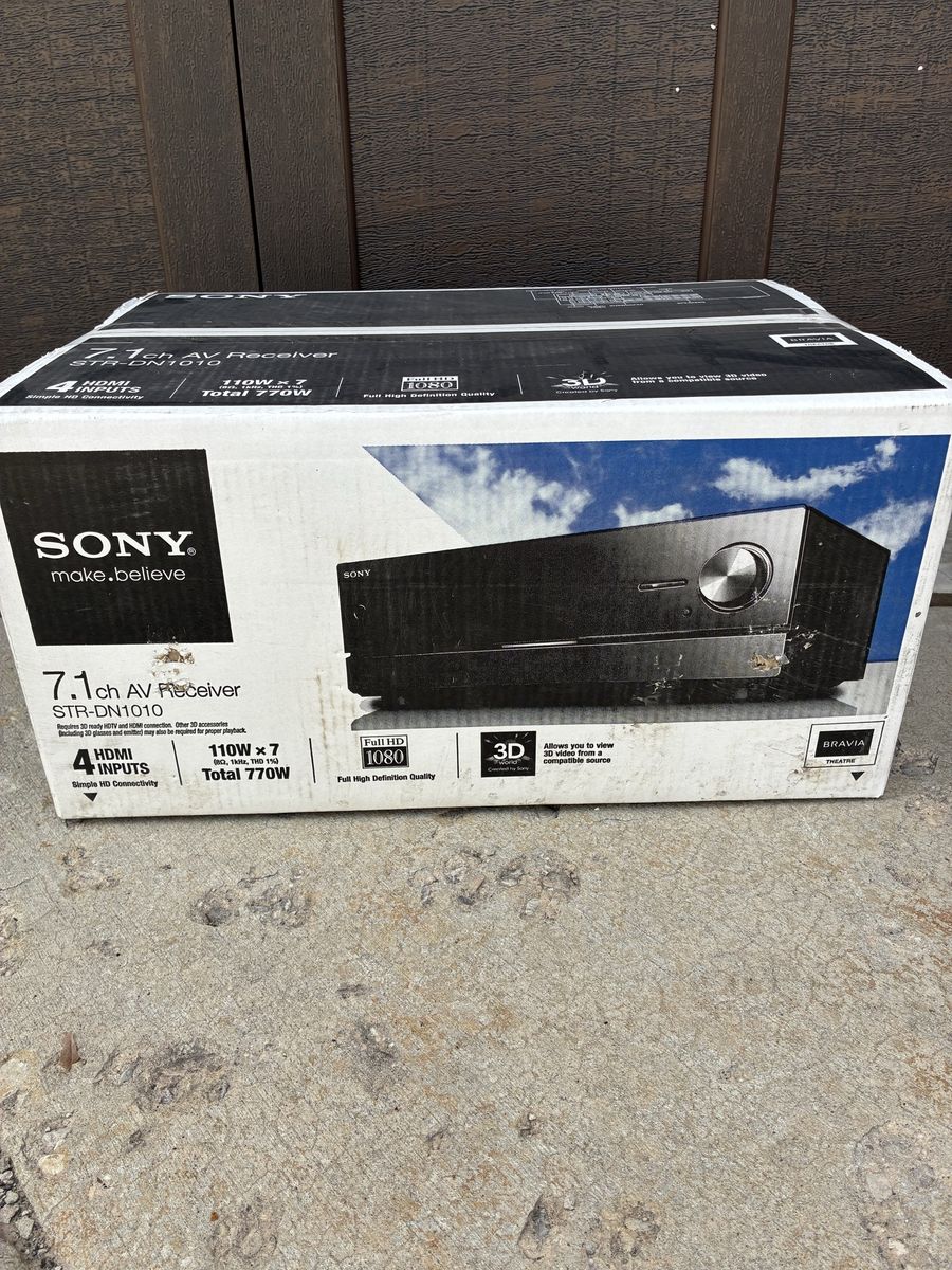 Sony STR-DN1010 7.1-Ch AV Receiver - Full HD, 3D, 4 HDMI Inputs, 770W Total. Brand New in Box
