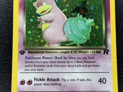 Pokemon Dark Slowbro 12/82 1st Edition Team Rocket Holo LP WOTC Trading Card