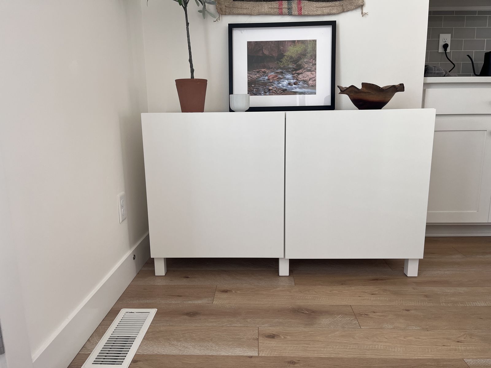 Ikea Besta Cabinet with Doors and legs (47 x 16 x 25)