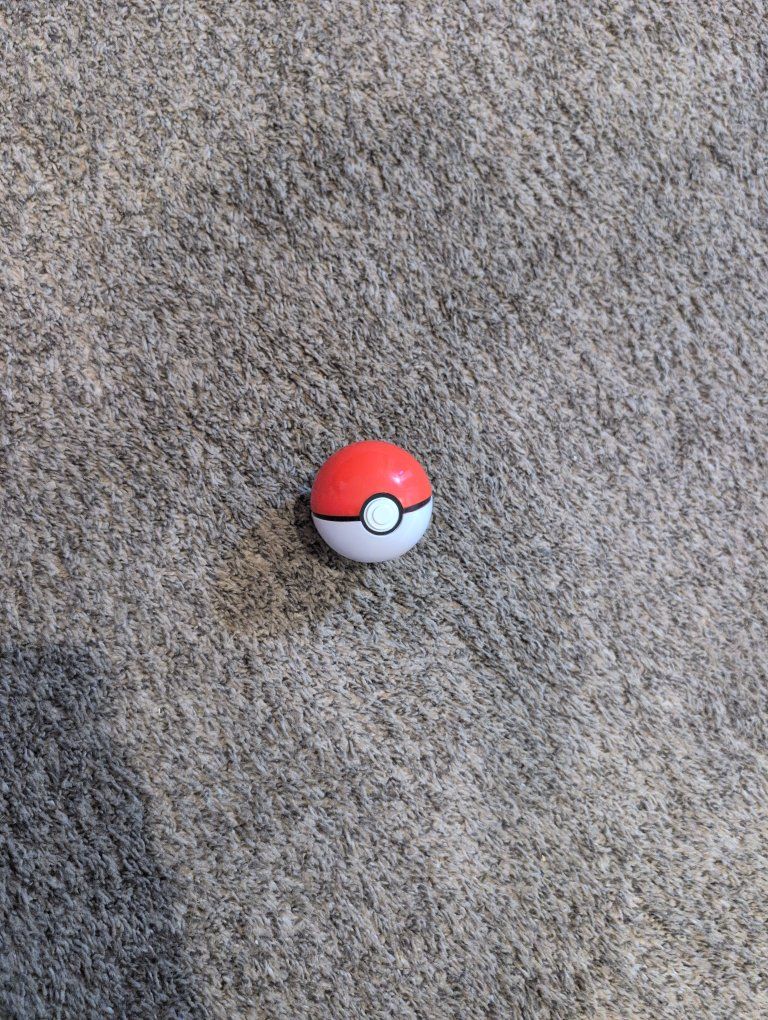Red & White Plastic Pokeball Toy - Pokemon Collectible