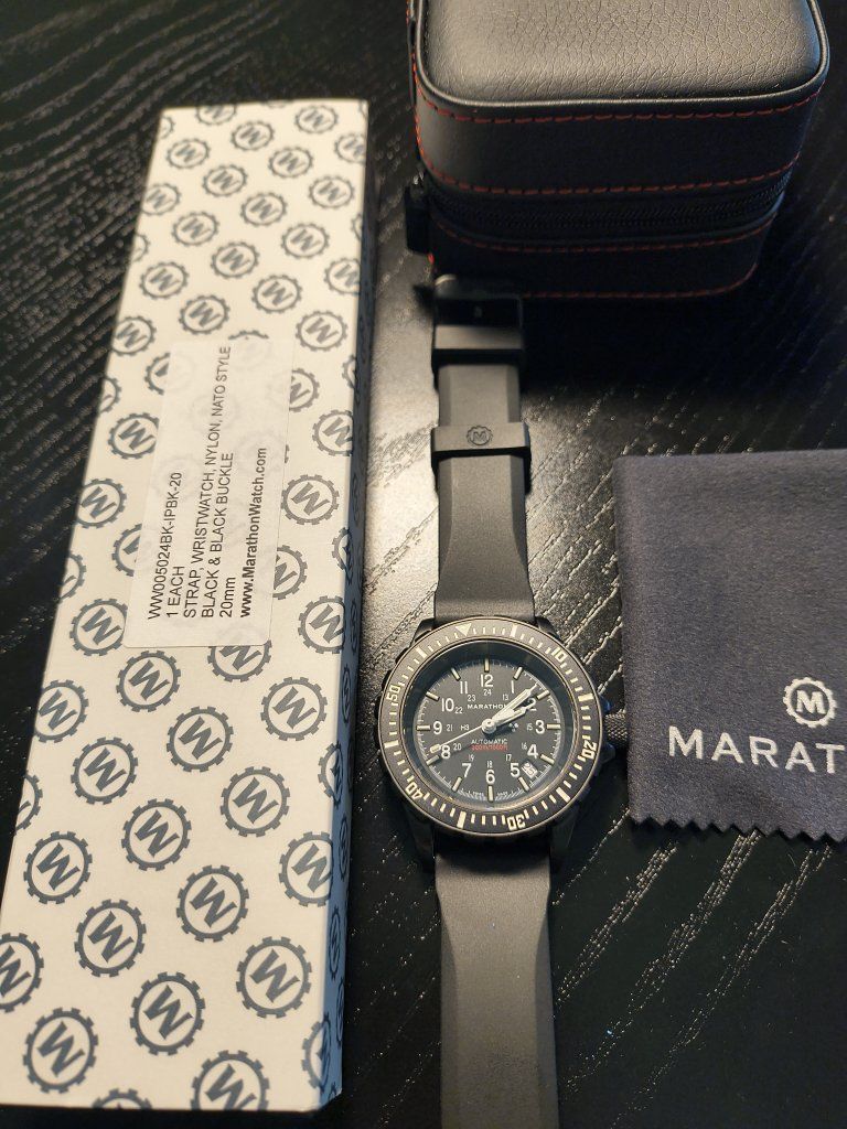 MARATHON GSAR Anthracite Large Divers Watch Automatic - Rubber strap