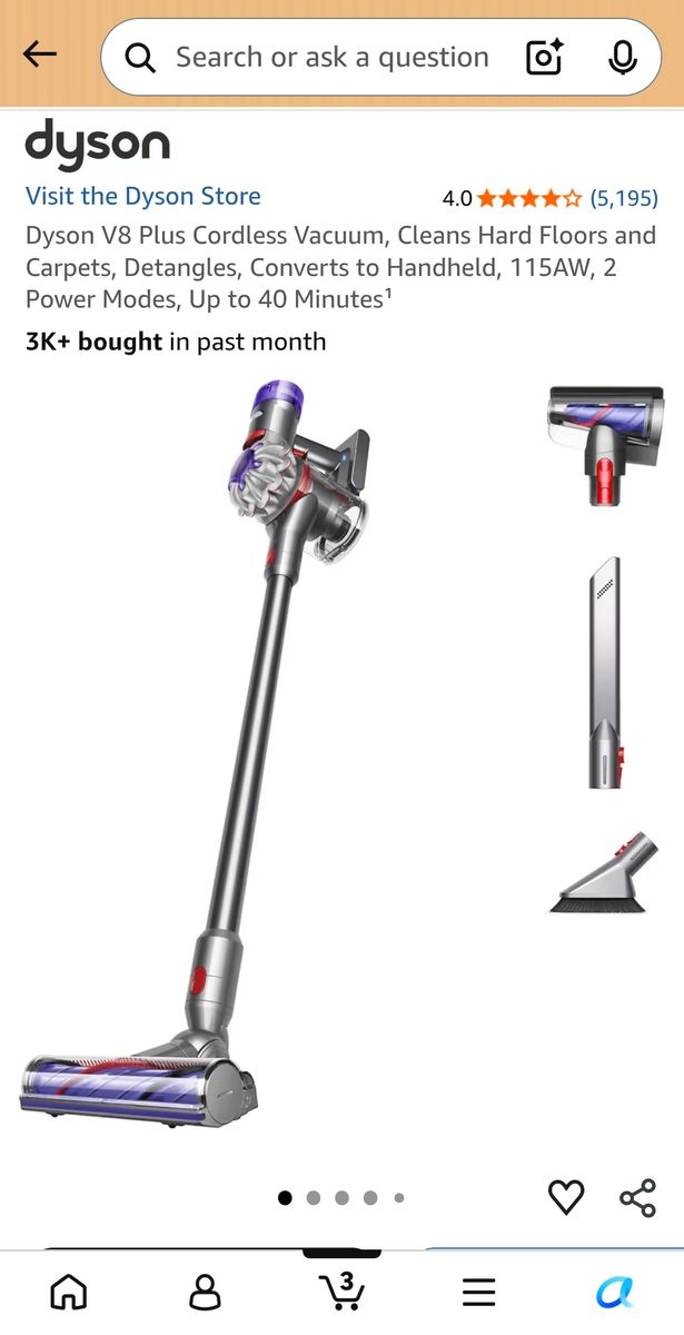 Dyson V8 Plus Cordless vacuum