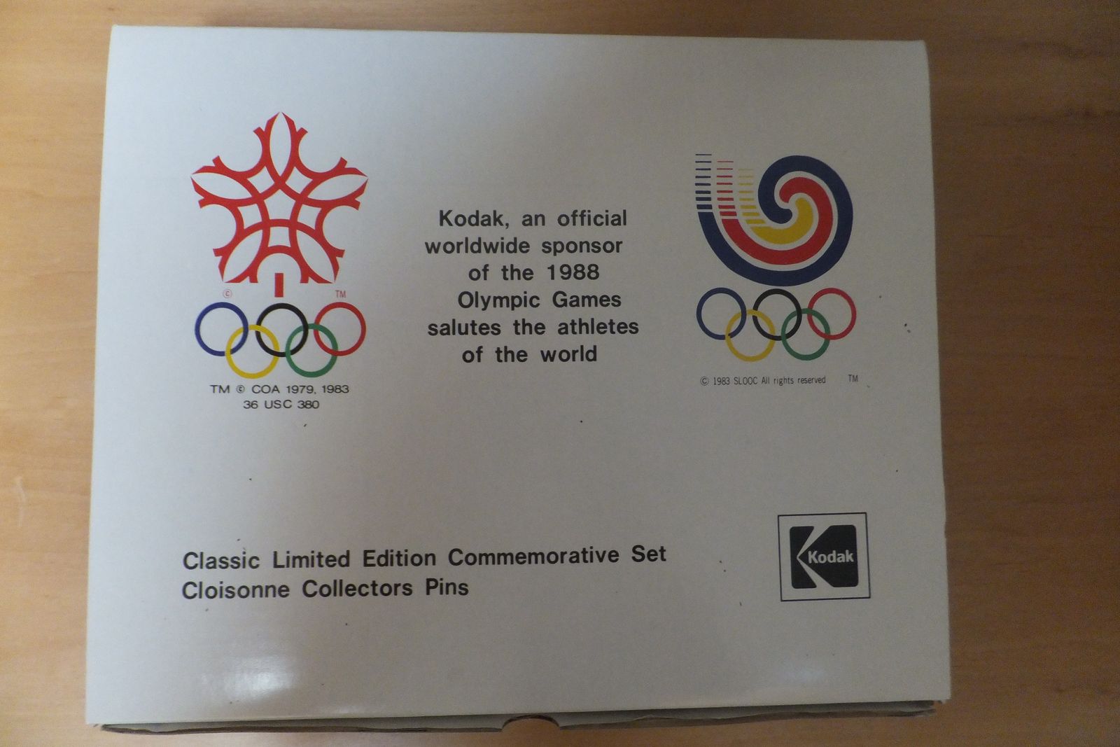 Kodak 1988 Olympic Games Cloisonne Collectors Pin Set - Limited Edition #1280/5000