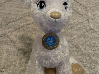 Build a bear bab reindeer glitzen white and gold