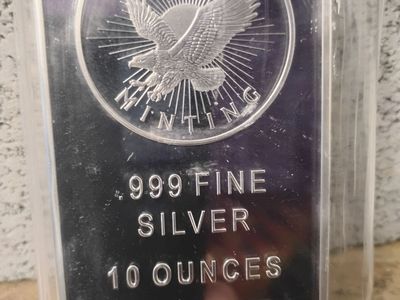 10 oz SILVER BAR Bullion .999 Fine Silver Sunshine Mint