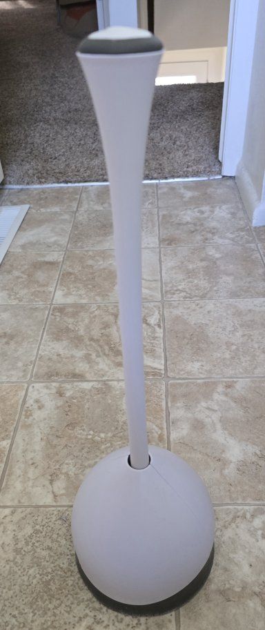 New Clorox Toilet hideaway Plunger- White/Gray, Space-Saving Design