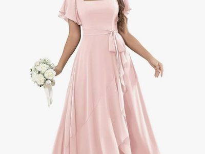 Pink Bridesmaid Formal Dress