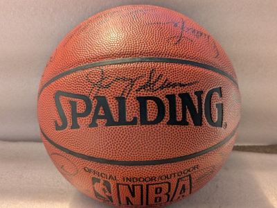 Spalding NBA Official Indoor/Outdoor Basketball - Multi-Signed Autographed Collectible John Stockton Jerry Sloan etc.