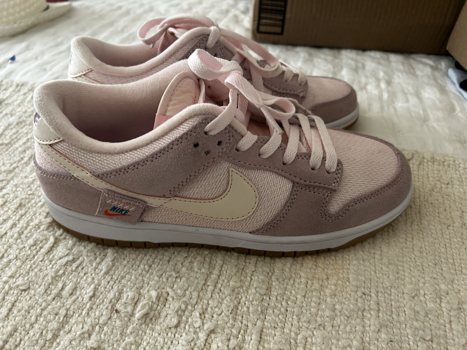 Nike Dunk Low GS Pink Teddy Bear Sneakers - womens Size 10